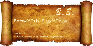 Bernáth Sugárka névjegykártya